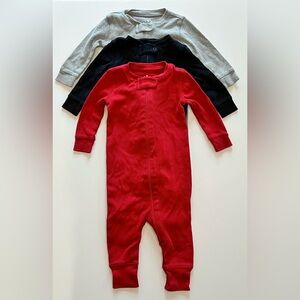 Primary Baby Organic Zip Romper Size 3-6 Month - 3 pack